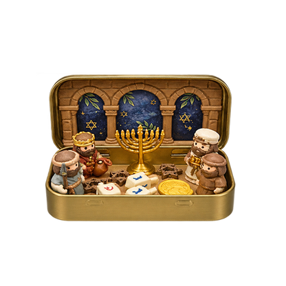 Hobelis Mini Christmas Nativity Set in Tin Box