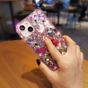 Luxury Rhinestone Diamond Flower iPhone Case
