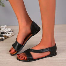Cargar imagen en el visor de la galería, Ladies summer open toe flat sandals
