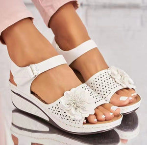 Women's Summer Hollow Flower Platform Sandals