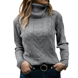 Women's Turtleneck Sweaters 2024 Fashion Long Sleeve Pullover