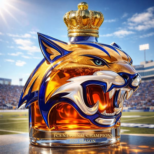 Montana State Bobcats Champions 2025 Whiskey Bottle