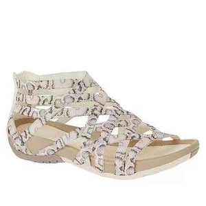 Summer Women Shoes Leopard Round Toe Hollow Wedges Sandals
