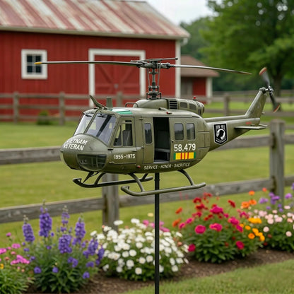 Vietnam Veteran UH-1 Helicopter Wind Spinner