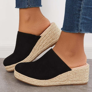 Women's large size thick bottom casual slippers