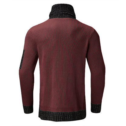 Men Turtleneck Winter Warm Cotton Pullovers Sweaters