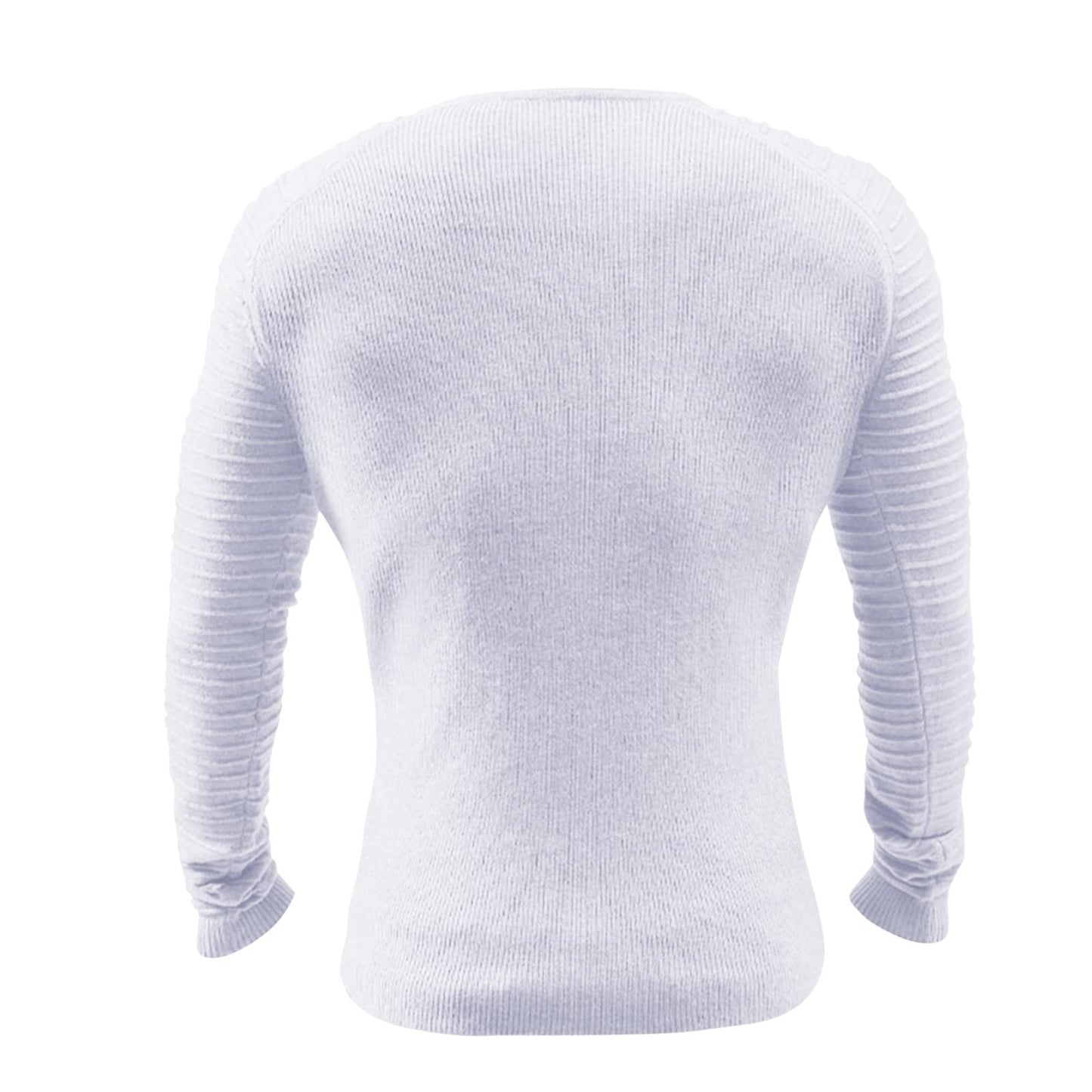 Men's Basic Knitted Crew Neck Long Sleeve Pullover