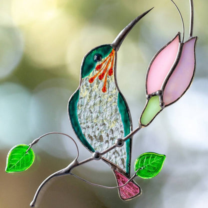Hummingbird Stained Glass Window Hangings