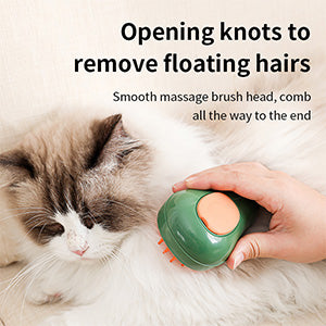 3 in 1 Cat Steamy Brush for Massage, Clean and Removing Loose Hair