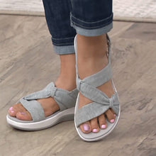 Load image into Gallery viewer, Women&#39;s Casual Simple Bow Wedge Sandals
