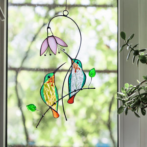 Hummingbird Stained Glass Window Hangings