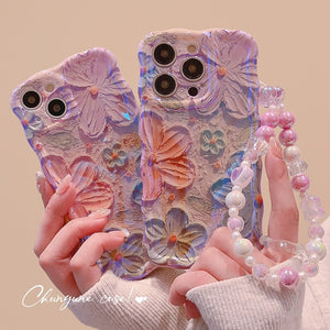 Ins Hot Oil Painting Flower iPhone Case