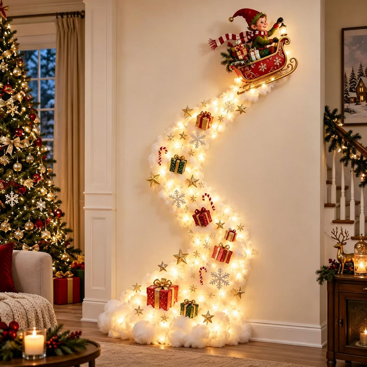 Christmas Cloud Tree Wall Decoration