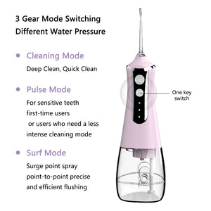 Portable Rechargeable Cordless Oral Irrigator 300ML