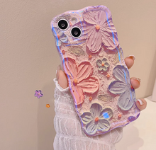Cargar imagen en el visor de la galería, Ins Hot Oil Painting Flower iPhone Case
