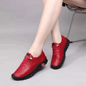 Hand-stitched fiber wear-resistant flat women's shoes