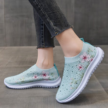 Load image into Gallery viewer, Women&#39;s Rhinestone Stretch Casual Breathable Sneakers
