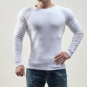 Men's Basic Knitted Crew Neck Long Sleeve Pullover