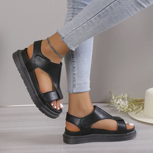 Ladies Velcro Open Toe Casual Beach Sandals