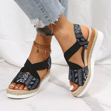 Load image into Gallery viewer, Women&#39;s wedge fish mouth casual sandals
