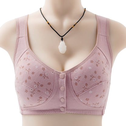 Unwired Printed Front Button Underwear