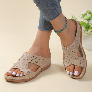 Women's Casual Round Toe Wedge Slippers