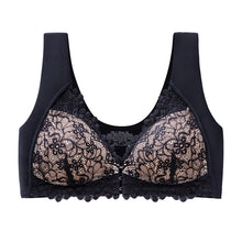 Load image into Gallery viewer, Button-Front Latex Cup Push-up Lace Bra
