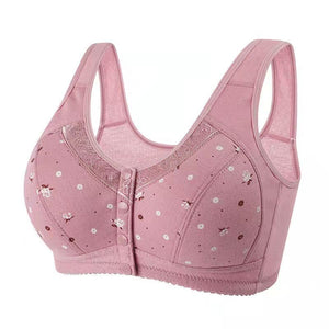 Pure Cotton Wireless Front Breasted Bra