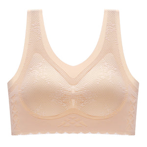 Women's comfortable latex breathable inner cup sleep bra
