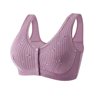 Front Button No Steel Ring Comfortable Breathable Bra