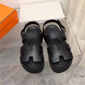 Women's New Summer Flat Hollow Velcro Sandals