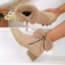Cargar imagen en el visor de la galería, Women&#39;s Thick Heel Warm and Comfortable Martin Boots

