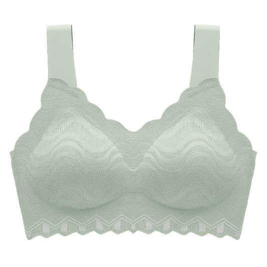 Women's one-piece extended strap latex bra