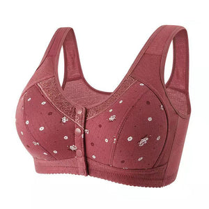 Pure Cotton Wireless Front Breasted Bra