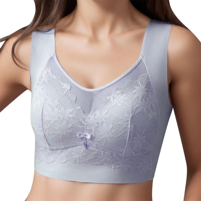 Push-up back lace seamless bra
