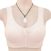 Load image into Gallery viewer, Plus Size Wireless Cotton Front Button Bra

