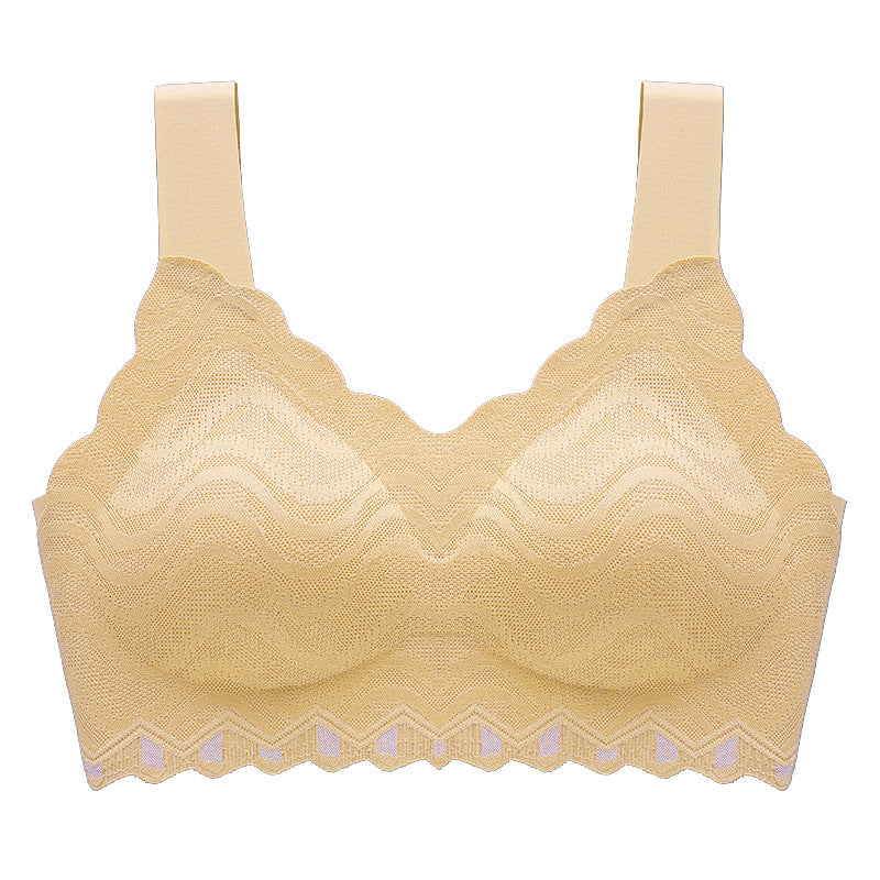 Women's one-piece extended strap latex bra