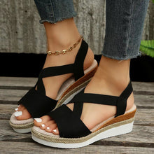 Load image into Gallery viewer, Women&#39;s wedge fish mouth casual sandals
