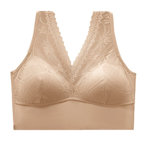 Lace Fixed Cup Push-Up Sleep Bra