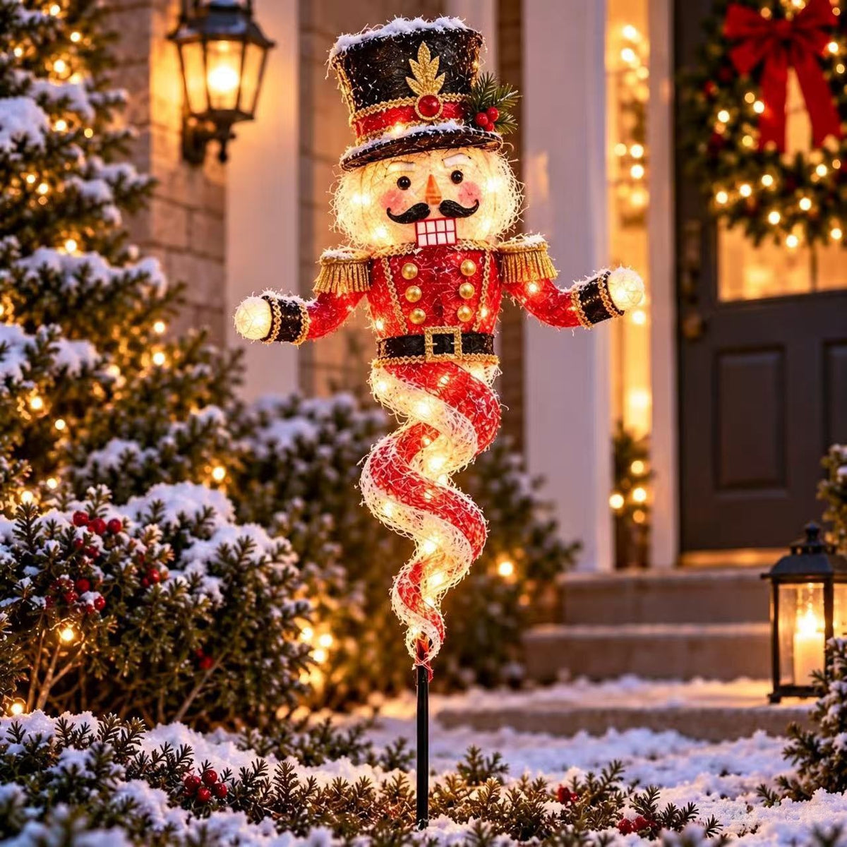 Twisted Christmas Lighted Yard Stakes