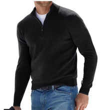 Cargar imagen en el visor de la galería, Mens Long Sleeve Polo Shirts Casual Zipper Golf Shirts Fashion V-Neck Wool Blend Athletic Tennis T-Shirt Tops
