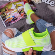 Load image into Gallery viewer, Women&#39;s round toe casual fly mesh elastic shoes
