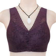Load image into Gallery viewer, Ladies Soft Cotton Lace Front Button Bra
