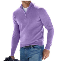 Cargar imagen en el visor de la galería, Mens Long Sleeve Polo Shirts Casual Zipper Golf Shirts Fashion V-Neck Wool Blend Athletic Tennis T-Shirt Tops
