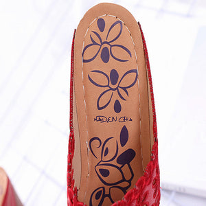 Stitched Cutout Wedge Summer Slippers
