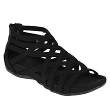 Cargar imagen en el visor de la galería, Summer Women Shoes Leopard Round Toe Hollow Wedges Sandals
