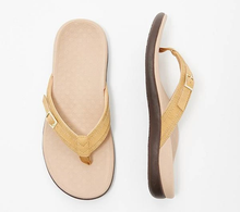 Load image into Gallery viewer, THONG SLIPPERS WITH BUCKLE DETAIL
