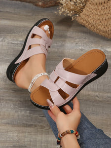 Women's Hollow Wedge Thick Sole Casual Sandals