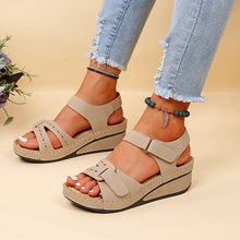 Load image into Gallery viewer, Women&#39;s round toe platform Velcro sandals
