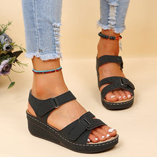 Load image into Gallery viewer, Women&#39;s round toe platform Velcro sandals
